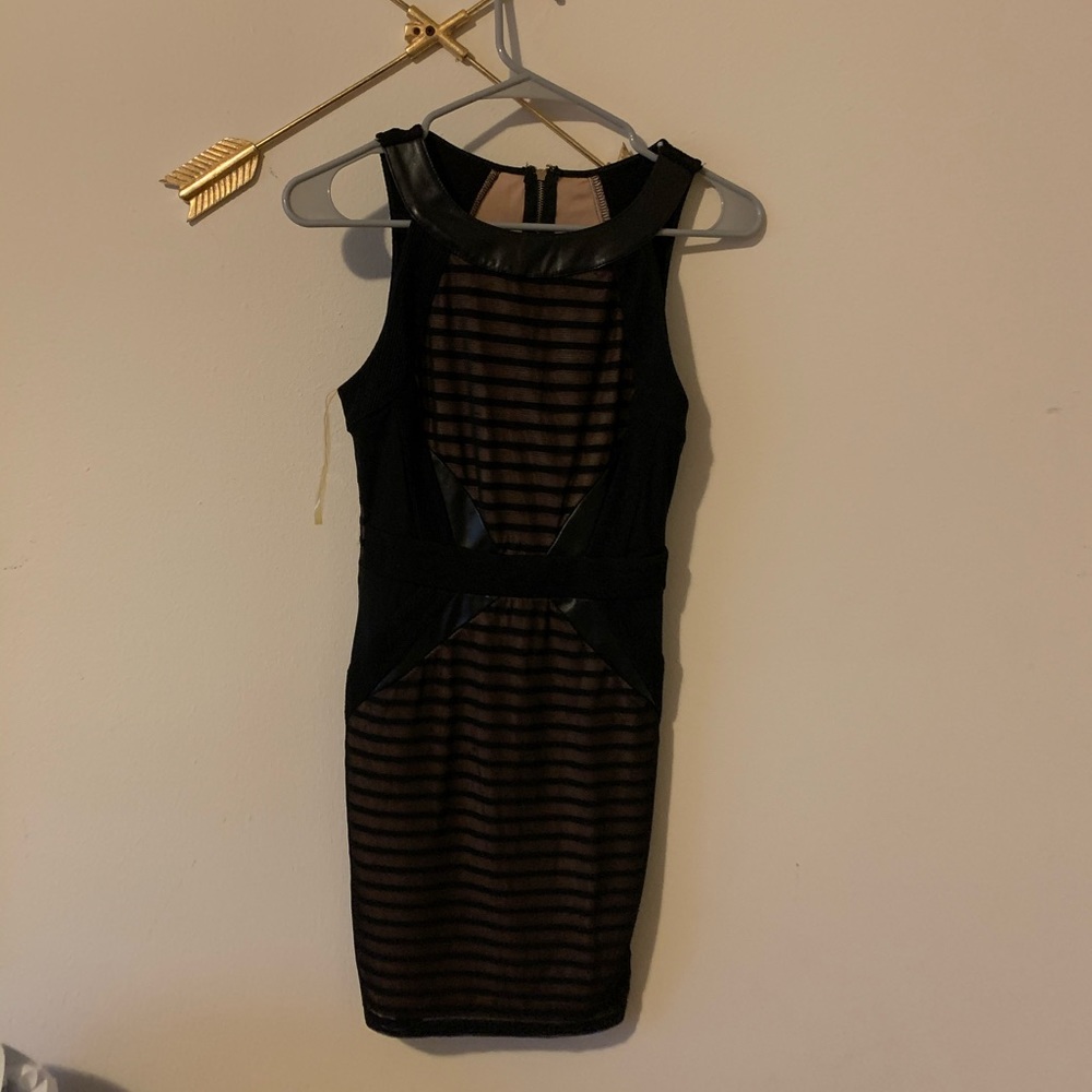 black faux leather dress  ** 3 for 35